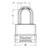 Master Lock Kombinační visací zámek -  Excell - 56mm