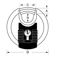 Master Lock Diskový visací zámek  Excell - 70mm (2 ks / blistr)