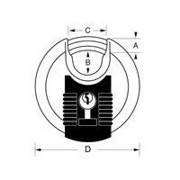 Master Lock Diskový visací zámek  Excell - 70mm (2 ks / blistr)