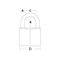 Master Lock Visací zámek  z pevného hliníku 9140EURDBLK - 40mm