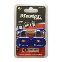 Master Lock Visací zámek  TSA - modrý (2 ks / blistr)