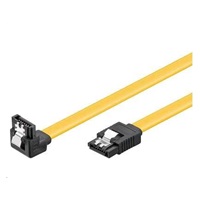 PREMIUMCORD Kabel SATA 3.0 datový 70cm lomený 90°, kovové západky