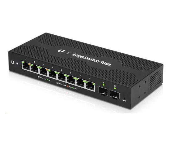 UBNT Edgeswitch 10XP [8x Gigabit portů s funkcí pasivního PoE 24V, 2x SFP]