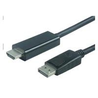 PREMIUMCORD Kabel DisplayPort 1.2 na HDMI 2.0, pro rozlišení 4Kx2K@60Hz, 1m