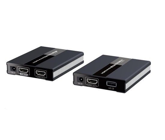 PREMIUMCORD HDMI extender s USB na 60m přes jeden kabel Cat5/6, bez zpoždění