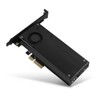 AXAGON PCEM2-DC, PCIe x4 - M.2 NVMe M-key + SATA B-key slot adaptér, chladič, LP