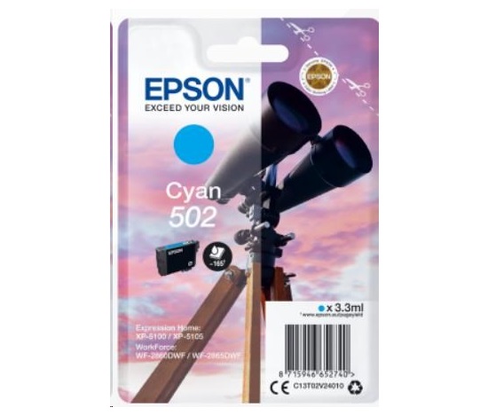 EPSON ink bar Singlepack "Dalekohled" Cyan 502 Ink