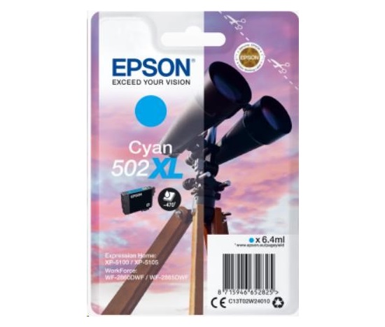 EPSON ink bar Singlepack "Dalekohled" Cyan 502XL Ink