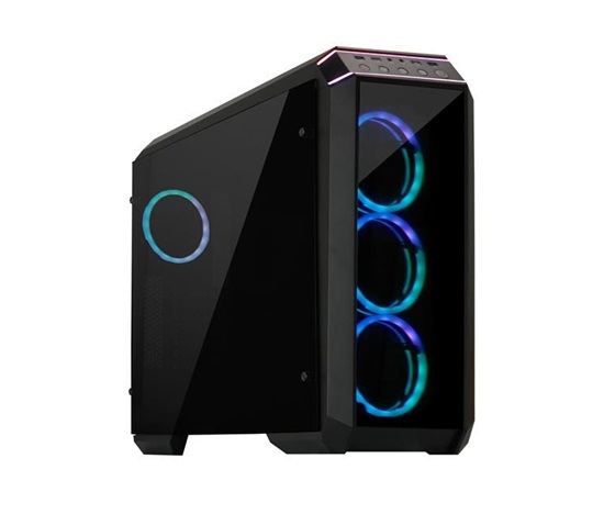 CHIEFTEC skříň Miditower STALLION II, GP-02-OP Black, 4x RGB Rainbow Fan, 2 x USB 3.0/1x USB 2.0, side glass