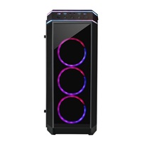 CHIEFTEC skříň Miditower STALLION II, GP-02-OP Black, 4x RGB Rainbow Fan, 2 x USB 3.0/1x USB 2.0, side glass