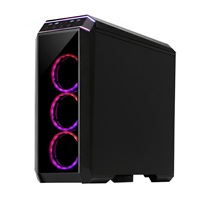 CHIEFTEC skříň Miditower STALLION II, GP-02-OP Black, 4x RGB Rainbow Fan, 2 x USB 3.0/1x USB 2.0, side glass