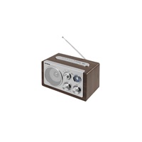 Orava RR-29 A rádio, 1 x 3,5W, AM / FM rádio, USB, AUX vstup, SD karta, hnědá / stříbrná