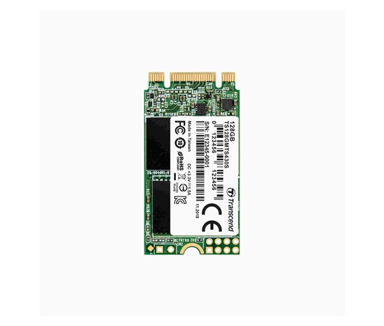 TRANSCEND Industrial SSD MTS430S 128GB, M.2 2242, SATA III 6Gb/s, TLC