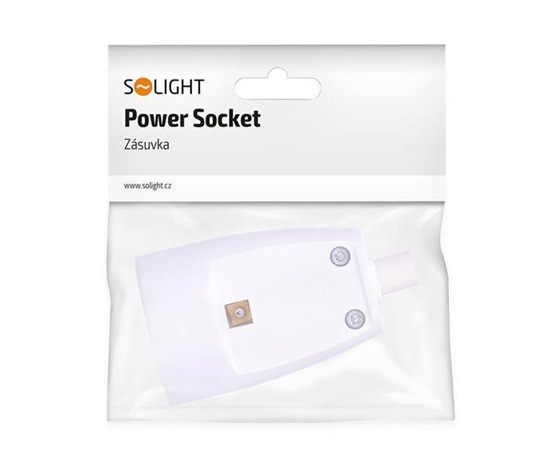 Solight zásuvka přímá, IP20, bílá