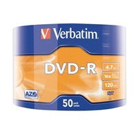 VERBATIM DVD-R (50-Pack) 16x WRAP 4.7GB MATT