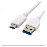C-TECH kabel USB 3.0 AM na USB-C kabel (AM/CM), 1m, bílý