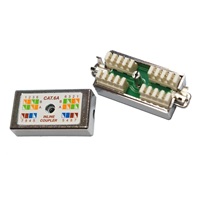 Spojovací box FTP Cat6A narážecí, stříbrná