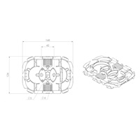 Optická kazeta OPTRONICS s hřebínky až pro 24 svarů, transparentní víčko, 2 výklopné držáky