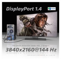 Club3D Kabel certifikovaný DisplayPort 1.4, HBR3, 8K60Hz (M/M), 5m, 28 AWG