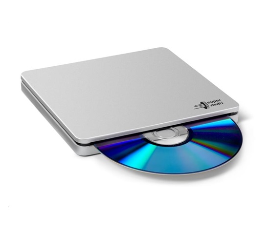 HITACHI LG - externí mechanika DVD-W/CD-RW/DVD±R/±RW/RAM/M-DISC GP70NS50, Blade Ultra Slim, Silver, box+SW