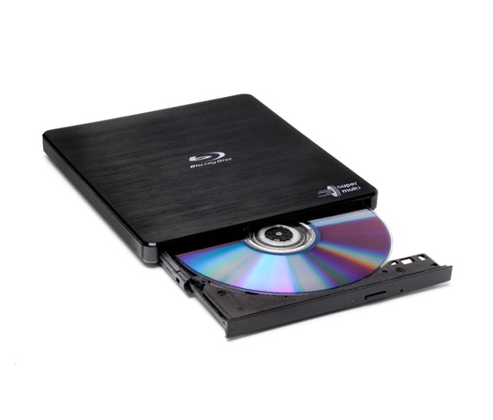 HITACHI LG - externí mechanika BD-W/CD-RW/DVD±R/±RW/RAM/M-DISC BP55EB40, Black, box+SW