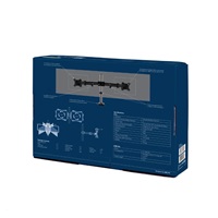 Arctic Z1 je flexibilní držák monitoru s dvěma rameny a USB hubem navržen tak, aby mohla být maximálně využita plocha pracovního stolu a LCD monitory nepřekážely. Ramena lze natáčet ve třech úrovních a rozsahu 360 stupňů pro dosažení maximální ergonomie.<br><br>LCD rozměr obrazovky: 13 - 27"<br>VESA: 75 / 100<br>Nosnost: 10kg x 2<br>Naklápění: +- 15 stupňů<br>Naklonění: 360 stupňů<br>Rotace: 360 stupňů<br>Výška stojanu: 410mm<br>Nastavitelnost: 113 - 413mm<br>Barva: černá<br>Rozměry(balení): 550x241x86 mm<br>Hmotnost: 4.60 kg