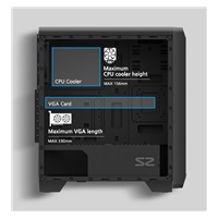 case Zalman miditower S2, ATX/mATX/Mini-ITX, bez zdroje, USB3.0, černá