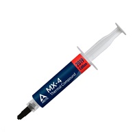 Pasta MX-4 s vysokou tepelnou vodivostí a nízkým tepelným odporem pro komponenty, které vyžadují optimální rozptyl tepla. Pasta neobsahuje žádné kovové části a je elektricky nevodívá.

Tepelná vodivost: 8.5 W/mk
Hustota: 2.5 g / cm3
Viskozita: 870
Hmotnost: 8g