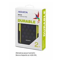 ADATA Externí HDD 2TB 2,5" USB 3.2, DashDrive™ Durable HD720, G-sensor, modrý, (gumový, vodě/nárazu odolný)