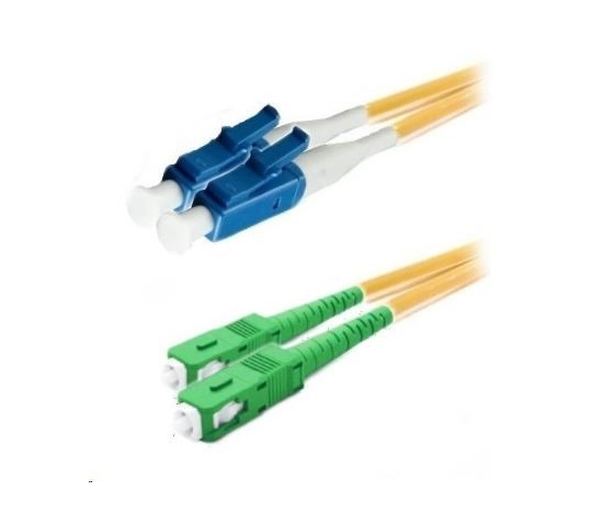 XtendLan duplexní patch kabel SM 9/125, OS2, LC(PC)-SC(APC), LS0H, 2m