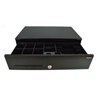 Virtuos pokladní zásuvka SK-500C, s kabelem 24V, pořadač 6/8, 9-24V, černá