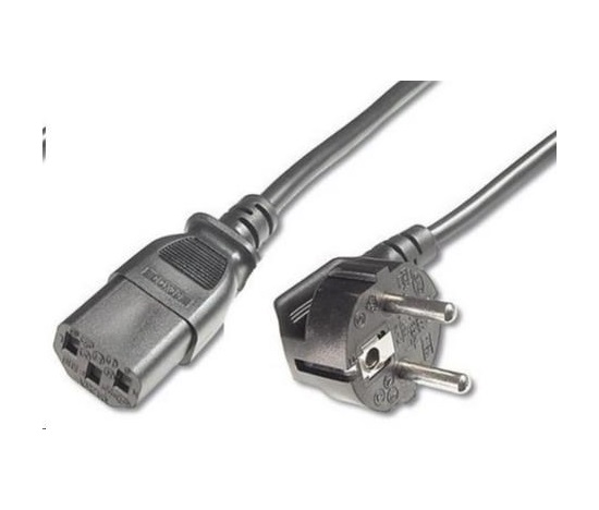 PREMIUMCORD Kabel napájecí 230V/10A, zahnutá vidlice,  2m
