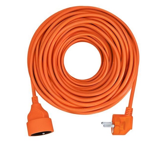 Solight prodlužovací přívod - spojka, 1 zásuvka, 10m, 3 x 1mm2, oranžová
