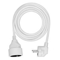 Solight prodlužovací kabel - spojka, 1 zásuvka, bílá, 5m