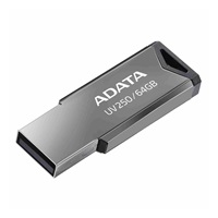 ADATA Flash Disk 64GB UV250, USB 2.0 Dash Drive, stříbrná