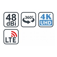 EVOLVEO Jade 1, aktivní venkovní anténa FM/DAB+/DVB-T2, filtr LTE,4G,5G