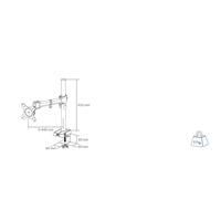 Arctic Z1 je flexibilní držák monitoru s ramenem a USB hubem navržen tak, aby mohla být maximálně využita plocha pracovního stolu a LCD monitor nepřekážel. Rameno lze natáčet ve třech úrovních a rozsahu 360 stupňů pro dosažení maximální ergonomie.<br><br>LCD rozměr obrazovky: 13 - 27"<br>VESA: 75 / 100<br>Nosnost: 10kg<br>Naklápění: +- 15 stupňů<br>Naklonění: 360 stupňů<br>Rotace: 360 stupňů<br>Výška stojanu: 410mm<br>Nastavitelnost: 113 - 413mm<br>Barva: černá<br>Rozměry: 535x170x100mm<br>Hmotnost: 3.10 kg