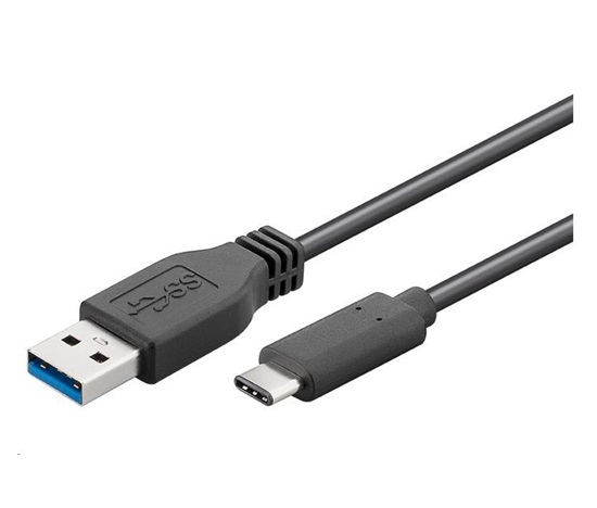 PremiumCord Kabel USB 3.1 konektor C/male - USB 3.0 A/male, černý, 1m
