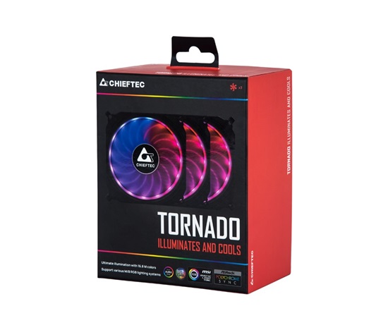 CHIEFTEC RGB větrák TORNADO CF-3012-RGB