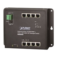 Planet WGS-4215-8T2S switch, správa Web/SNMP, DIN,IP30, -40~75°C, dual DC, fanless