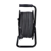 Solight prodlužovací přívod na bubnu, 4 zásuvky, venkovní, 50m gumový kabel, 3x 1,5mm2, IP44