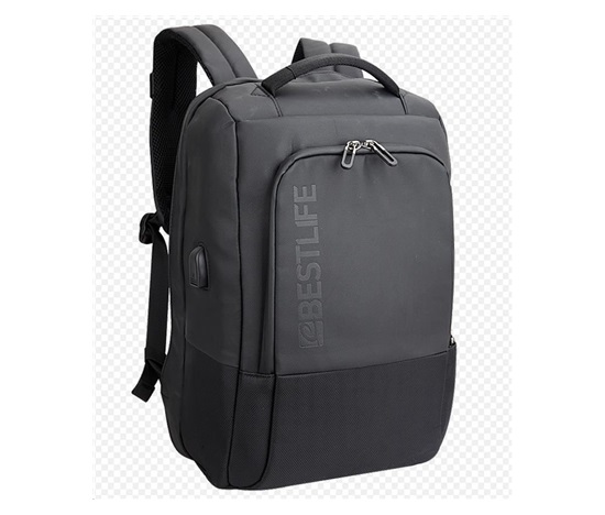 Bestlife batoh na 15.6" notebook, s poistkou proti krádeži a USB konektorem