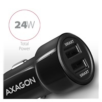 AXAGON PWC-5V5, SMART nabíječka do auta, 2x port 5V-2.4A + 2.4A, 24W