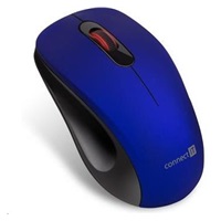 CONNECT IT "MUTE" bezdrátová optická tichá myš, USB, (+ 1x AA baterie zdarma), modrá