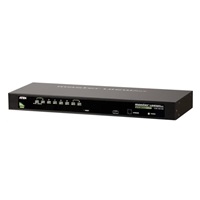 ATEN 8-port KVM PS/2+USB, OSD, rack 19", kombo konzole