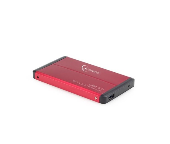 GEMBIRD externí box pro 2.5" zařízení, USB 3.0, SATA, červený