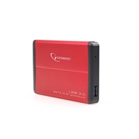 GEMBIRD externí box pro 2.5" zařízení, USB 3.0, SATA, červený