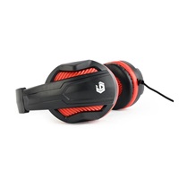 GEMBIRD sluchátka s mikrofonem GHS-03, gaming, černo-červená