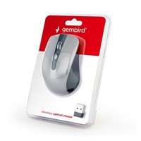 GEMBIRD myš MUSW-4B-04-BG, černo-šedá, bezdrátová, USB nano receiver