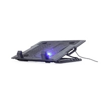 GEMBIRD Podstavec pod notebook NBS-1F17T-01, pro notebooky do 17", 150mm větrák, LED, černý